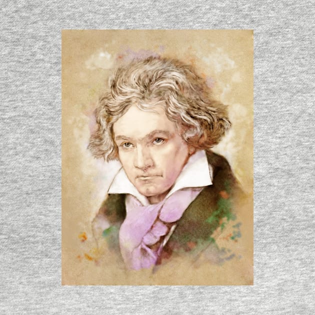 Ludwig van Beethoven im Aquarell Stil by Bach4you